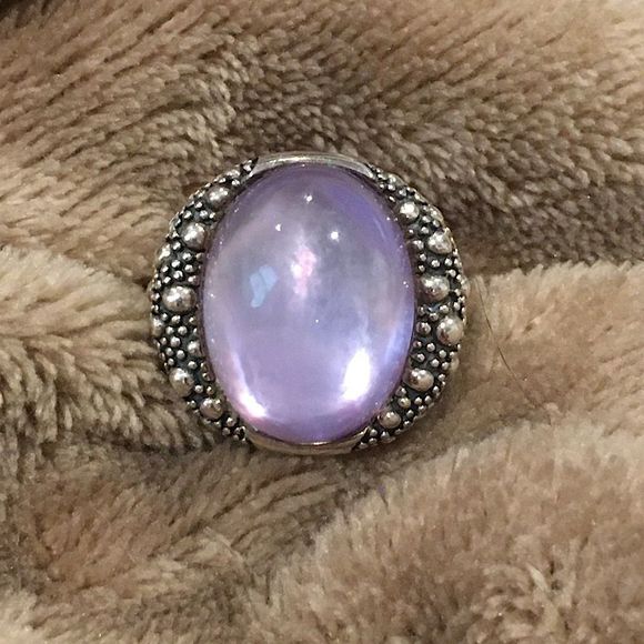 MICHAEL DAWKINS Starry Night Amethyst Sterling Silver 925 Ring Sz 8.75 - Picture 17 of 17